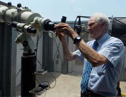 Wright regularly uses TCC’s observatory for daytime and nighttime viewings of the sky.