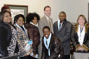 Students with Del. Leftwich