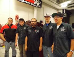 Instructor Dave Howell with students Ricardo Melgoza, Alex Morales, Cody Shuler and Mike Shull.