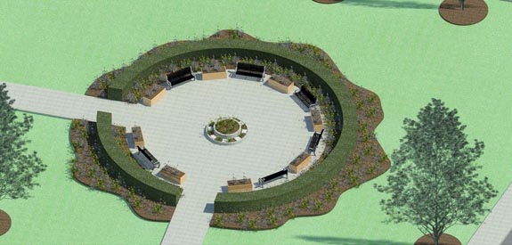 Students Memorial Garden rendering