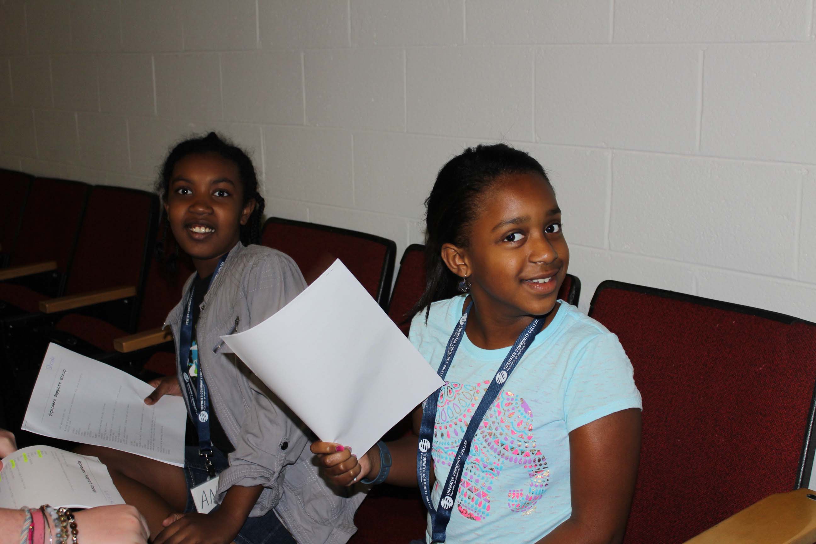 Middle-schoolers wrote and performed their own rap as part of the summer writing camp on the Virginia Beach Campus.