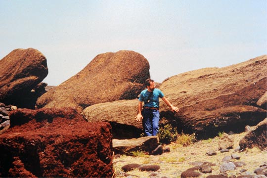 Robert Mann on Easter Island, 1989